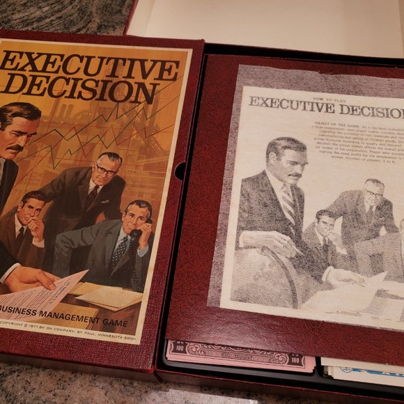 [GREAT Condition] Vintage 1971 "Executive Decision" COMPLETE 3M Bookshelf Game - Picture 4 of 6